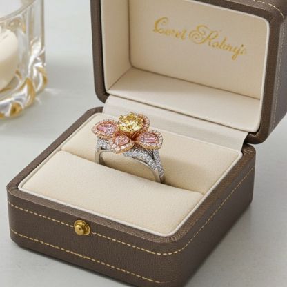 Sotiya Four Leaf Clover Round Cut Engagement Ring Sterling Silver-Sotiya