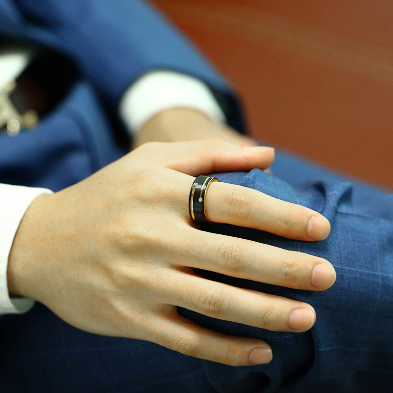 Sotiya Two Tone Stylish Men's Wedding Ring Tungsten Steel-Sotiya