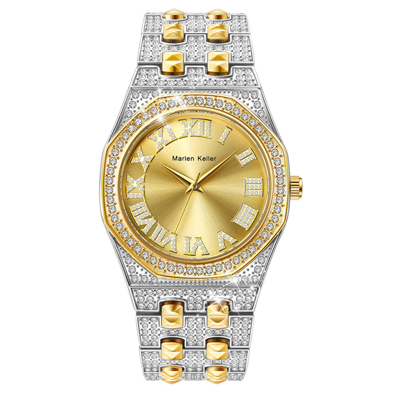 Sotiya Dial with Roman Numeral Quartz Gold Watch-Sotiya