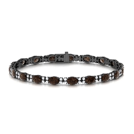 Sotiya Coffee Oval Cut Tennis Bracelet Sterling Silver-Sotiya