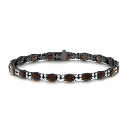 Sotiya Coffee Oval Cut Tennis Bracelet Sterling Silver-Sotiya
