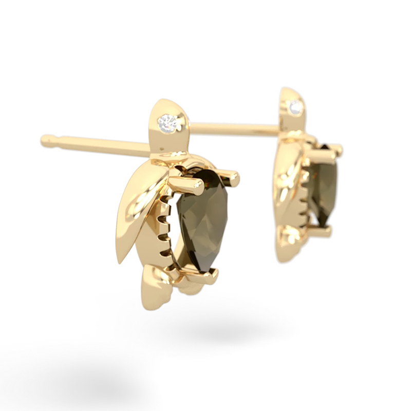 Sotiya Turtle Design Pear Cut Coffee Stud Earrings Sterling Silver-Sotiya