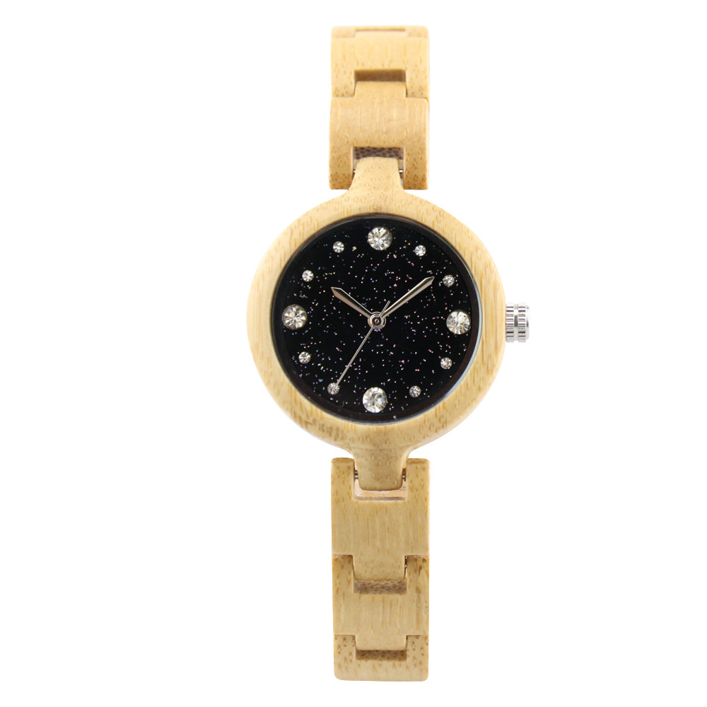 Sotiya White/Red/Purple/Black Dial Quartz Coffee Wooden Watch-Sotiya