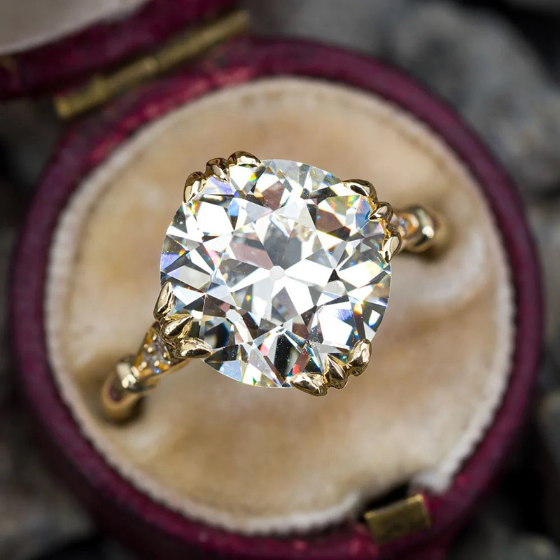 Sotiya Cathedral Cushion Cut Tapered Shank Engagement Ring Sterling Silver-Sotiya