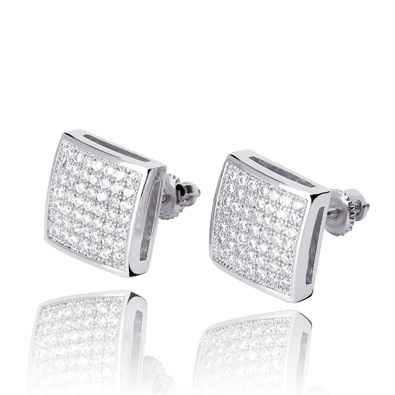 Sotiya Square Shape Men's Stud Earrings-Sotiya