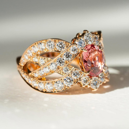 Sotiya Oval Cut Interwoven Engagement Ring Sterling Silver-Sotiya