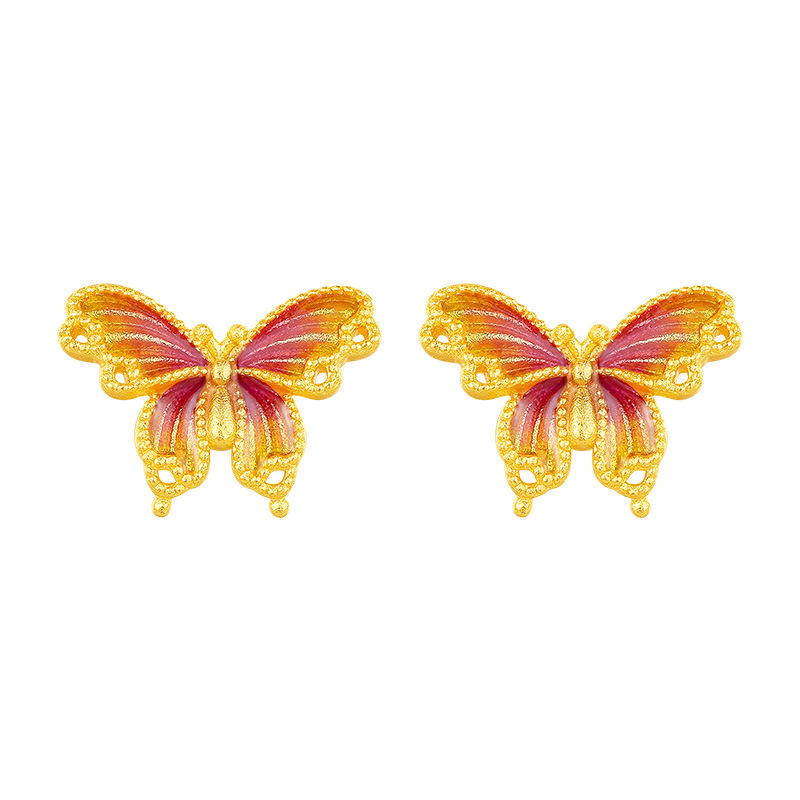 Sotiya Enamel Butterfly Animal Collection Earrings Sterling Silver-Sotiya