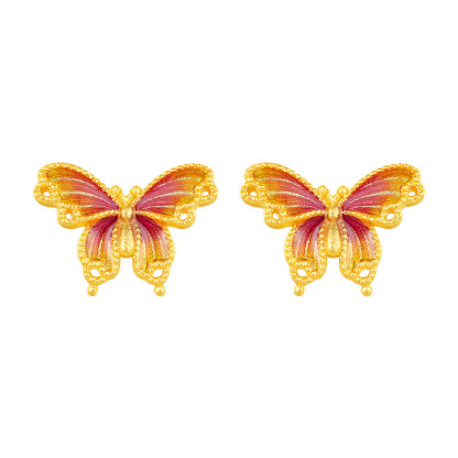 Sotiya Enamel Butterfly Animal Collection Earrings Sterling Silver-Sotiya