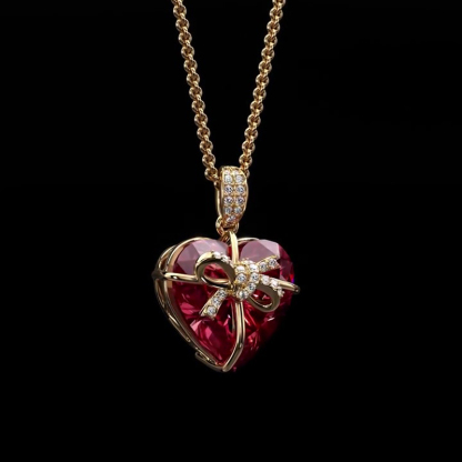 Sotiya Bowknot Heart Necklace Sterling Silver