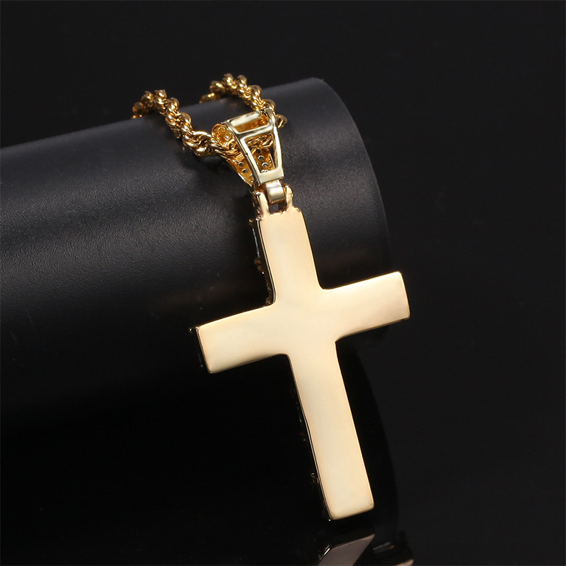 Sotiya Radiant Cut Cross Design Faith Men's Necklace-Sotiya
