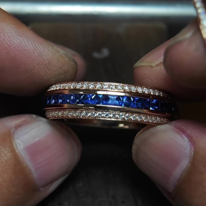 Sotiya Fidget Spinner Ring Eternity Ring Sterling Silver-Sotiya