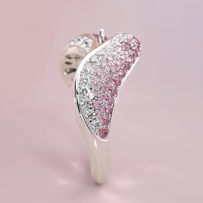 Sotiya Curved Pear Cut Cocktail Ring Sterling Silver-Sotiya