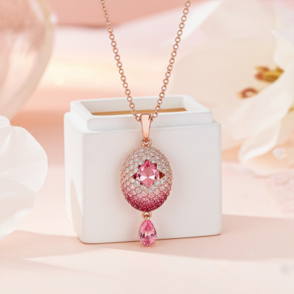 Sotiya Duskendale Dragon's Egg Pear Cut Necklace Sterling Silver-Sotiya