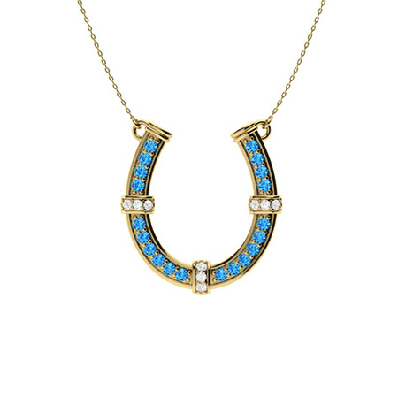 Sotiya Lucky Horseshoe Necklace Sterling Silver-Sotiya