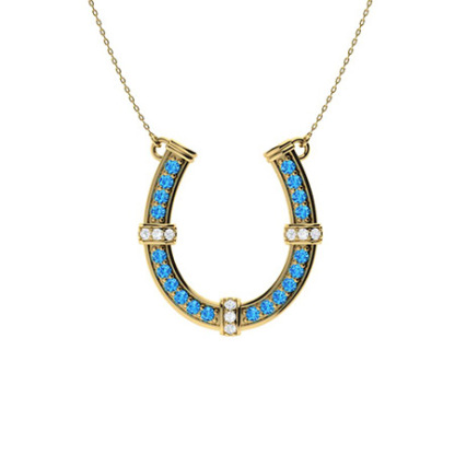 Sotiya Lucky Horseshoe Necklace Sterling Silver-Sotiya