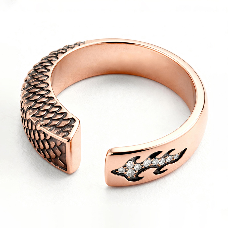 Sotiya Duskendale Dragon Scales Open Cocktail Ring Sterling Silver-Sotiya