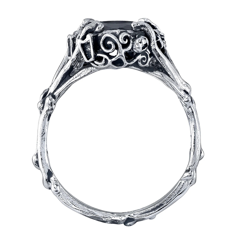 Sotiya Best Buds Skull Heart Cut Cocktail Ring Sterling Silver-Sotiya
