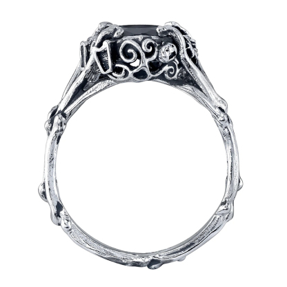Sotiya Best Buds Skull Heart Cut Cocktail Ring Sterling Silver-Sotiya