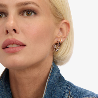 Sotiya Coffee Brown Ombre Hoop Earrings Sterling Silver-Sotiya