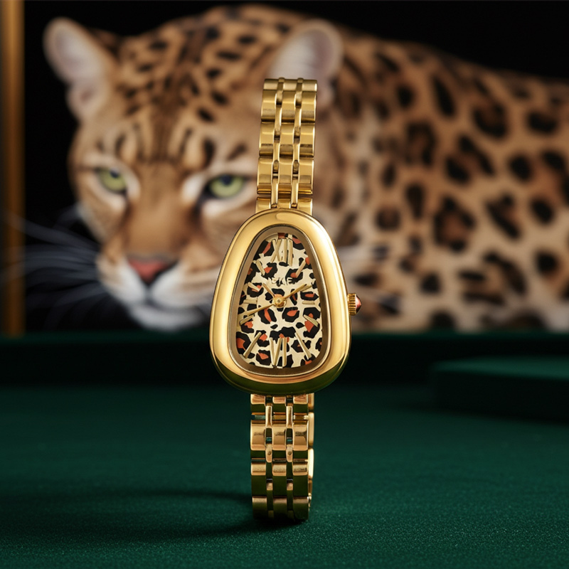 Sotiya Leopard Print Tortoiseshell Pattern Dial Luxury Quartz Women's Watch-Sotiya