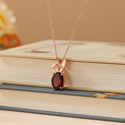 Sotiya Animal City Bunny Inspired Oval Cut Coffee Necklace Sterling Silver-Sotiya