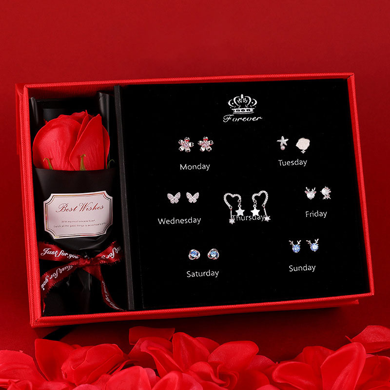 Sotiya One Week Earrings with Gift Box Sterling Silver-Sotiya