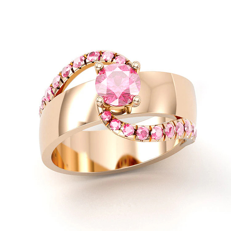 Sotiya Bypass Round Cut Cigar Coffee Engagement Ring Sterling Silver