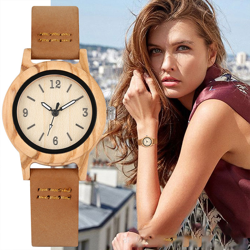 Sotiya Zebrawood Quartz Watch Exquisite Ultra-thin Wooden Watch-Sotiya