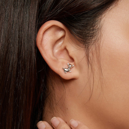 Sotiya Cute Chihuahua Dog Stud Earrings Sterling Silver-Sotiya