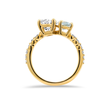 Sotiya Personalized Oval and Pear Cut Two Stone Engagement Ring-Sotiya