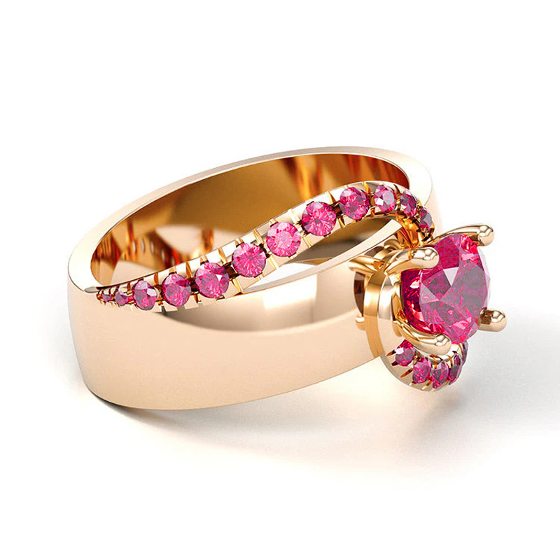 Sotiya Bypass Round Cut Cigar Coffee Engagement Ring Sterling Silver