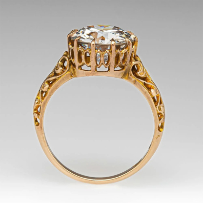 Sotiya Spectacular Victorian Vintage Round Cut Engagement Ring Sterling Silver-Sotiya