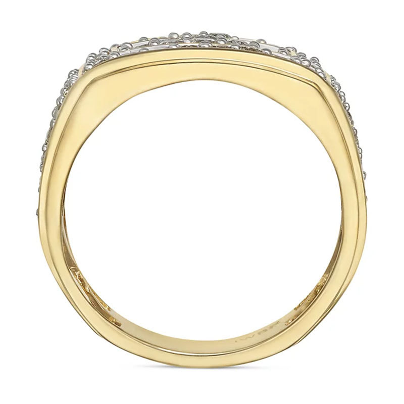 Sotiya Round Cut Men's Cluster Ring Sterling Silver-Sotiya