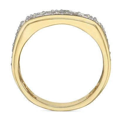 Sotiya Round Cut Men's Cluster Ring Sterling Silver-Sotiya