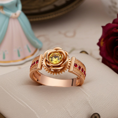 Sotiya Best Buds Rose Round Cut Engagement Ring Sterling Silver-Sotiya