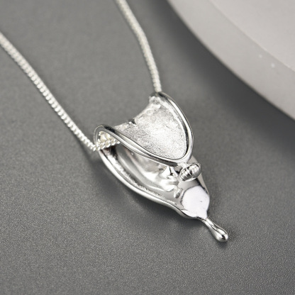 Sotiya Artist Collection Famous Painting The Persistence of Memory Timepiece Inspired Necklace Sterling Silver-Sotiya