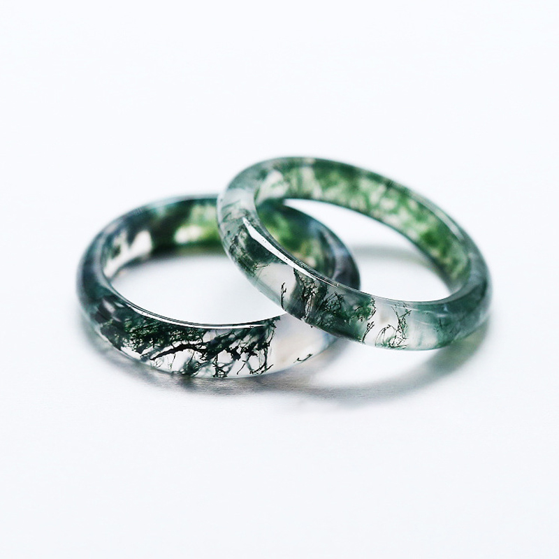 Sotiya Green Moss Agate Women's Wedding Ring-Sotiya