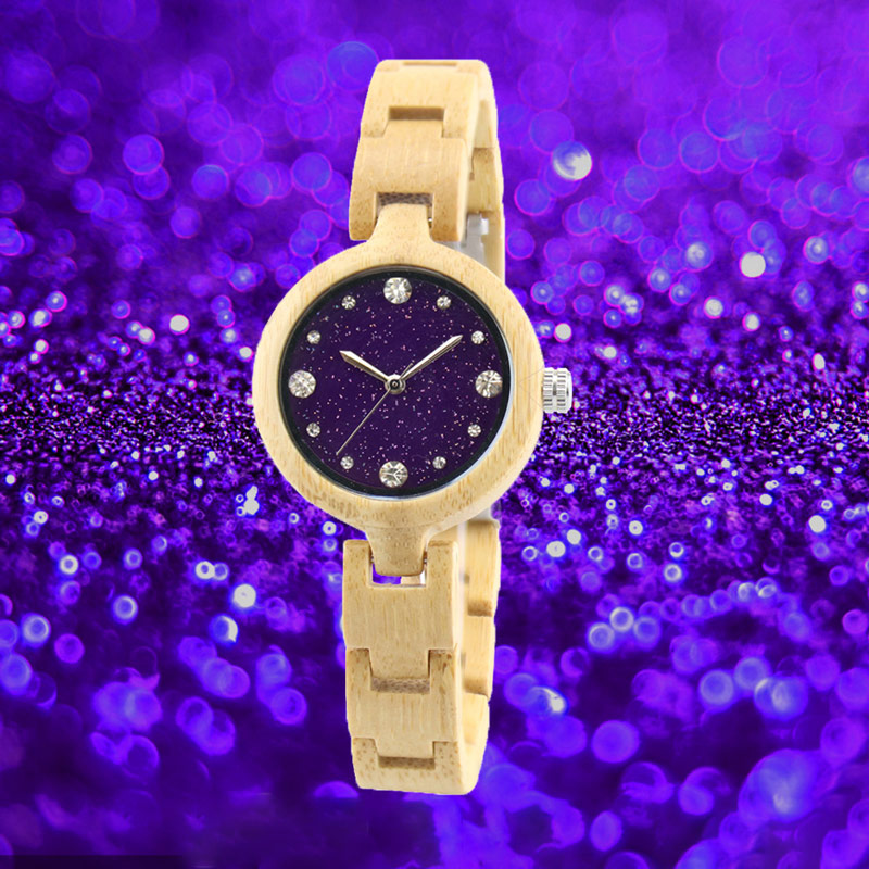 Sotiya White/Red/Purple/Black Dial Quartz Coffee Wooden Watch-Sotiya