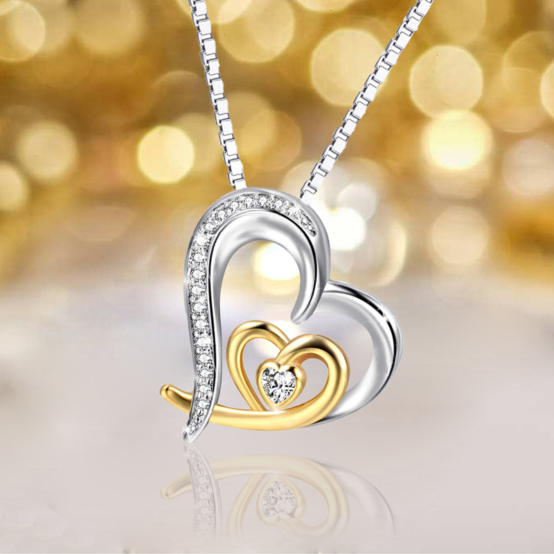 Sotiya Three Hearts Pendant Necklace Sterling Silver-Sotiya