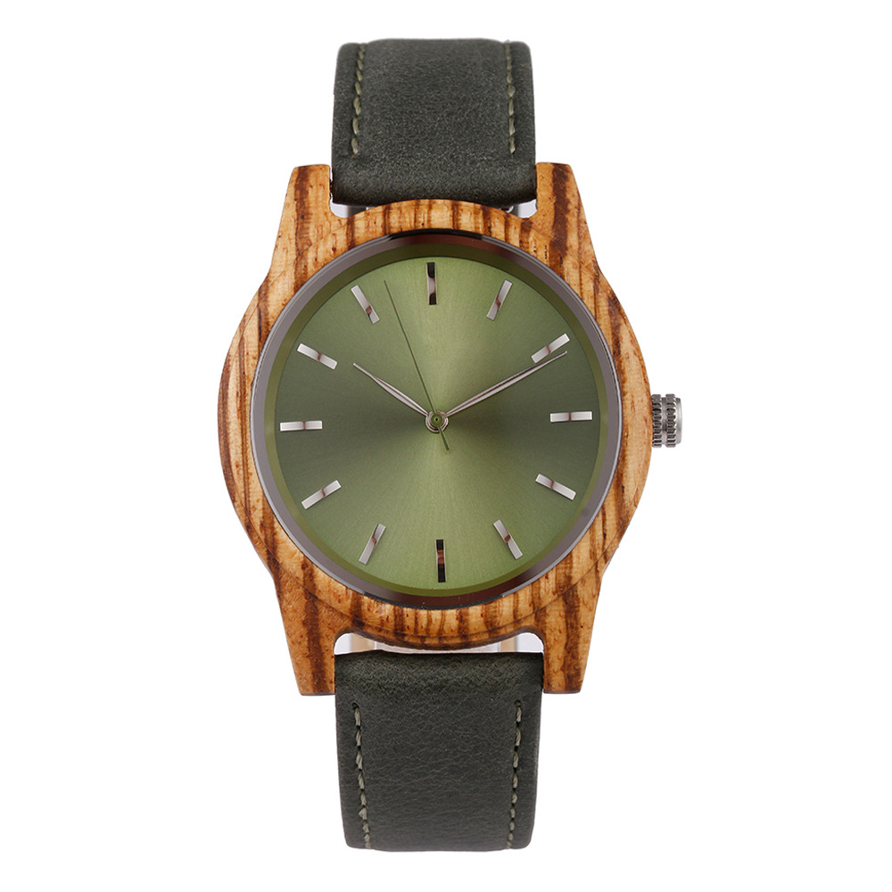 Sotiya Zebrawood and Red Sandalwood Quartz Exquisite Ultra-thin Wooden Watch-Sotiya