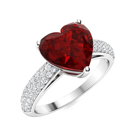 Sotiya Customizable 12 Birthstone Curved Pave Heart-Cut London Blue Topaz Engagement Ring Sterling Silver-Sotiya