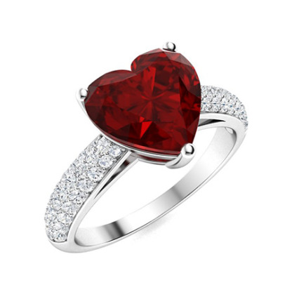 Sotiya Customizable 12 Birthstone Curved Pave Heart-Cut London Blue Topaz Engagement Ring Sterling Silver-Sotiya