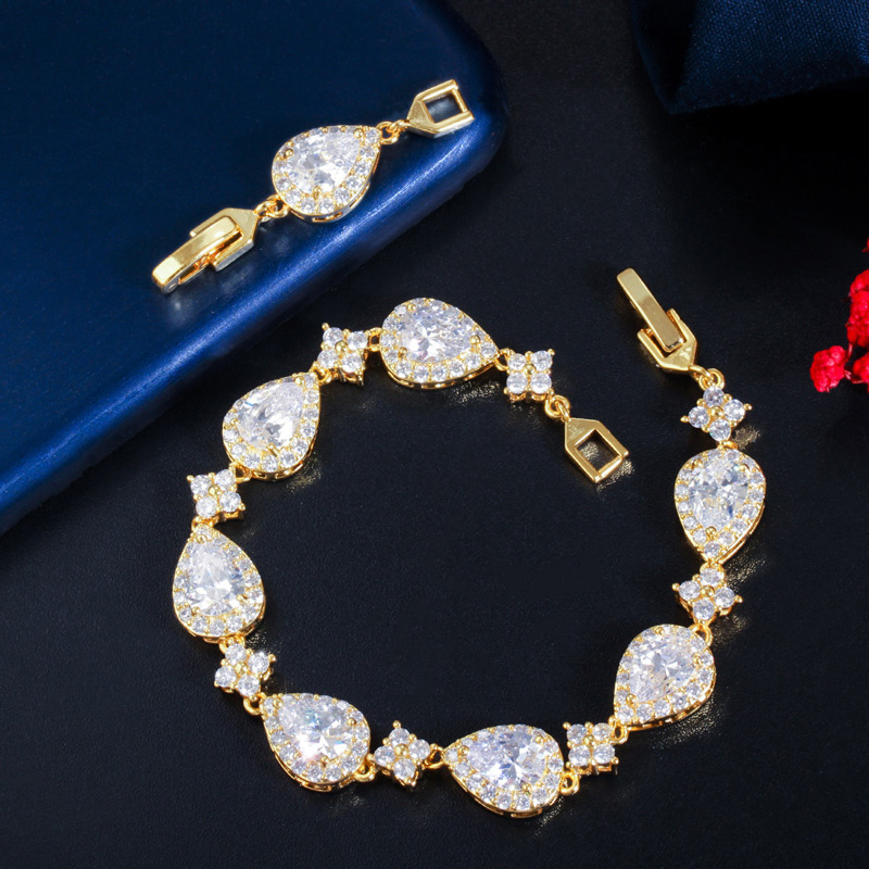 Sotiya Halo Pear Cut Tennis Bracelet-Sotiya