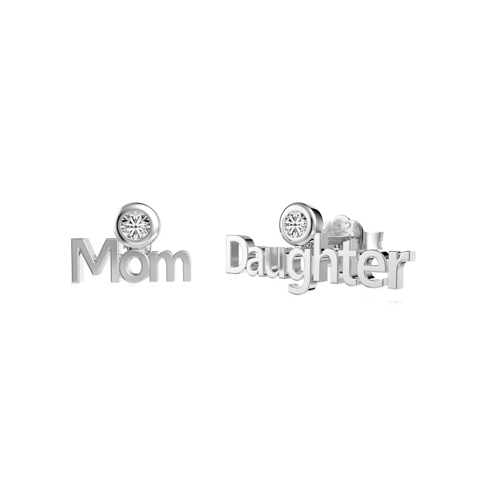 Sotiya Mom&Daughter Mother's Day Gift Stud Earrings Sterling Silver-Sotiya