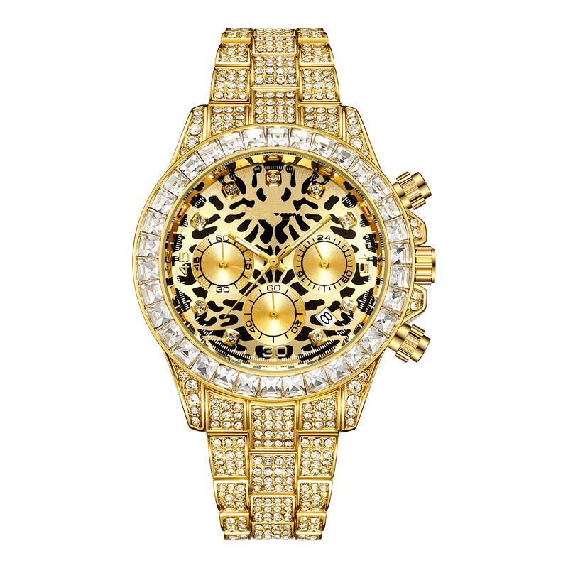Sotiya Leopard Print Tortoiseshell Pattern Dial Luxury Waterproof Quartz Unisex Watch-Sotiya