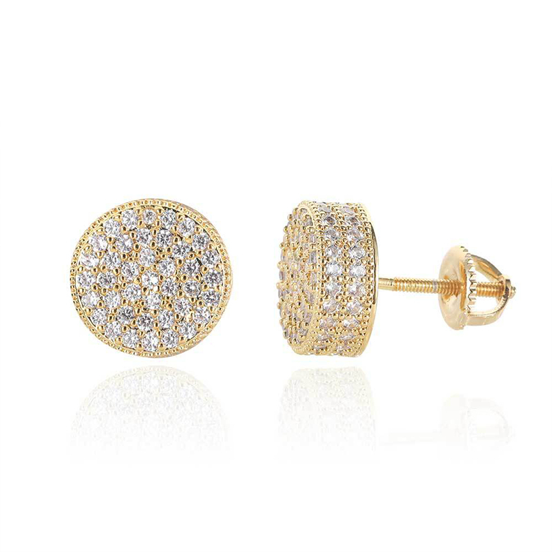Sotiya Round Shape Men's Stud Earrings-Sotiya