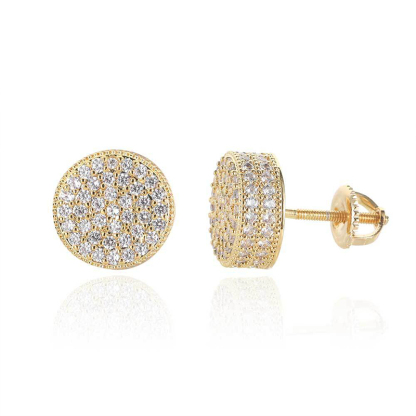 Sotiya Round Shape Men's Stud Earrings-Sotiya