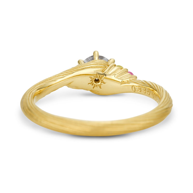 Sotiya Best Buds Oval Cut Aquamarine Scrump Wave Hawaiian Inspired Engagement Ring Sterling Silver-Sotiya