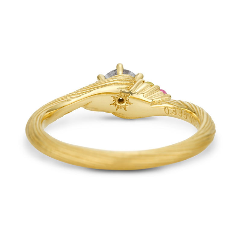 Sotiya Best Buds Oval Cut Aquamarine Scrump Wave Hawaiian Inspired Engagement Ring Sterling Silver-Sotiya