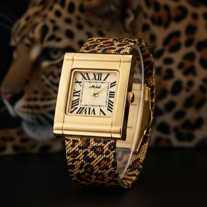Sotiya Leopard Print Tortoiseshell Pattern Strap Luxury Waterproof Quartz Women's Watch-Sotiya